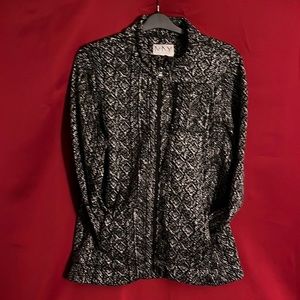 Marc New York Andrew Marc Fleece patterned zip up